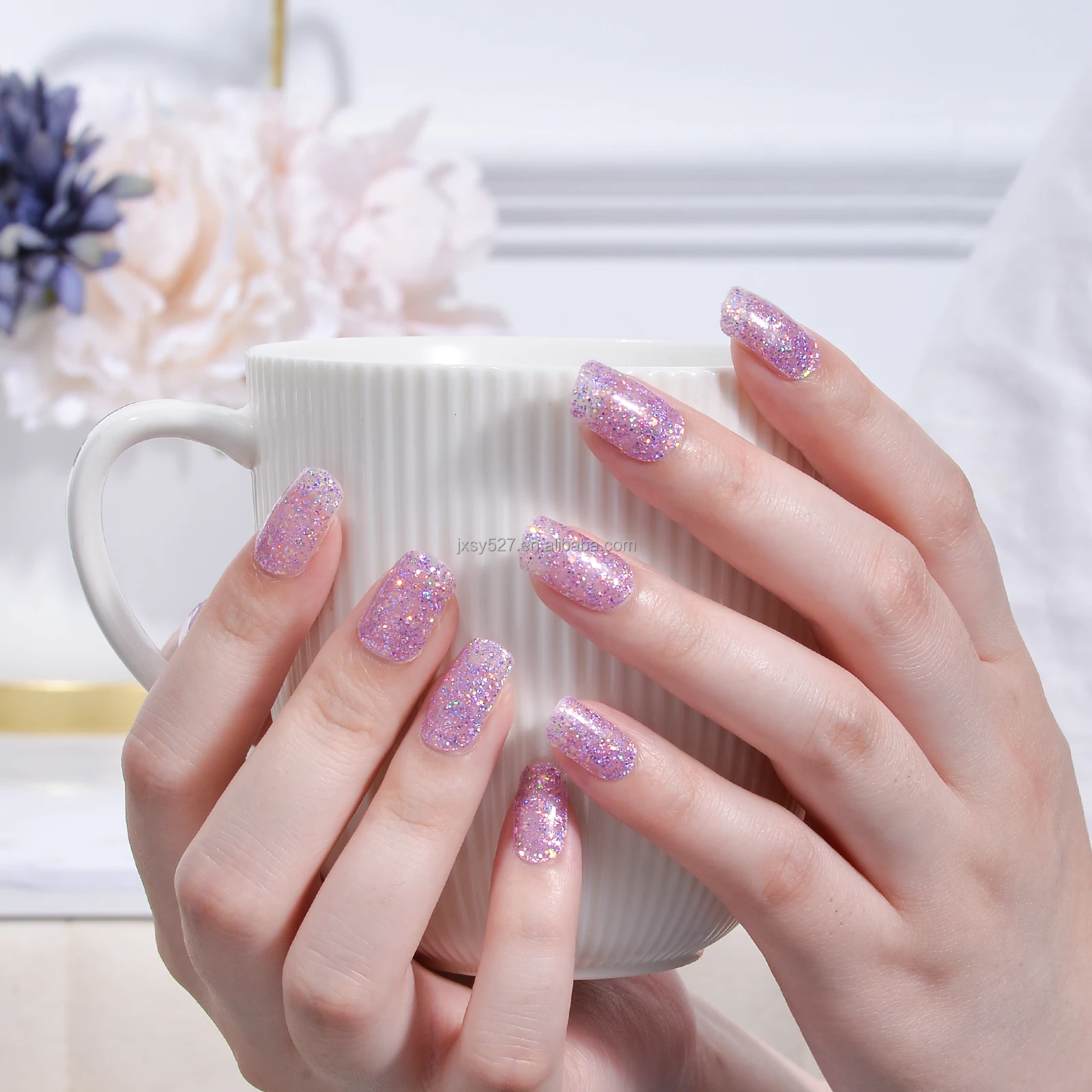 NO NEED TOP COAT NO NEED LAMP TO CURE Gel Nail wraps french designs factory supplier New designs custom Full Nail Polish strips