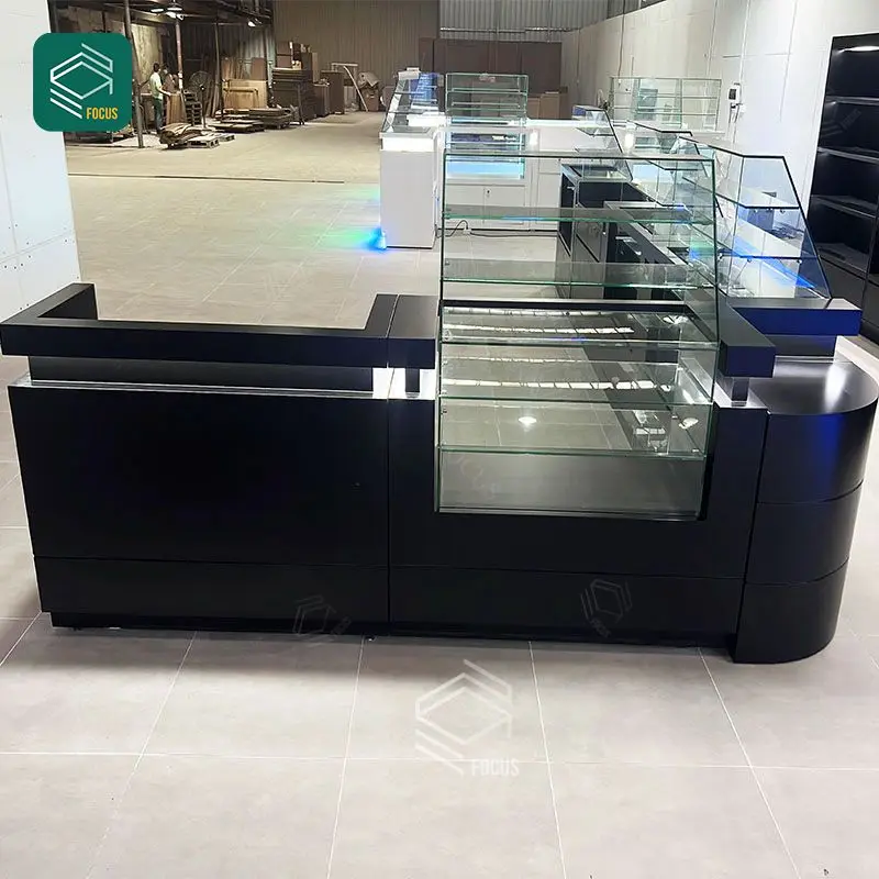 Wooden Cabinet Wood Display Stand Store Display Showcase Hookah Cigarette Shelves Smoke Shop Display