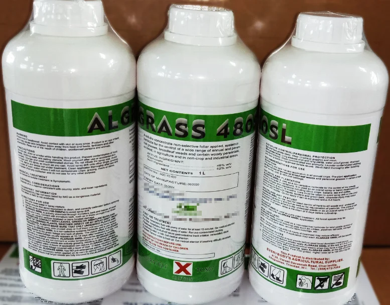 
Herbicide Glyphosate IPA 480g/L SL, 41%, Glyphosate ammonium salt on sale, pesticide agrochmical CAS 1071-83-6 