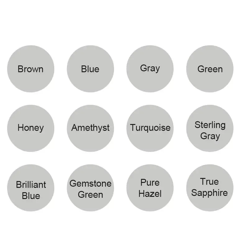 Eyes Lens 12 Colors 3 Tone Colored Contact Lenses Wholesale Colored Contacts Natural Lentes de Contacto Custom Paper Box