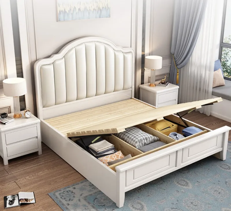 
Bedroom furniture sets no mattress king queen twin wooden upholstered popular bed frame 1.8m double modern wood beds 