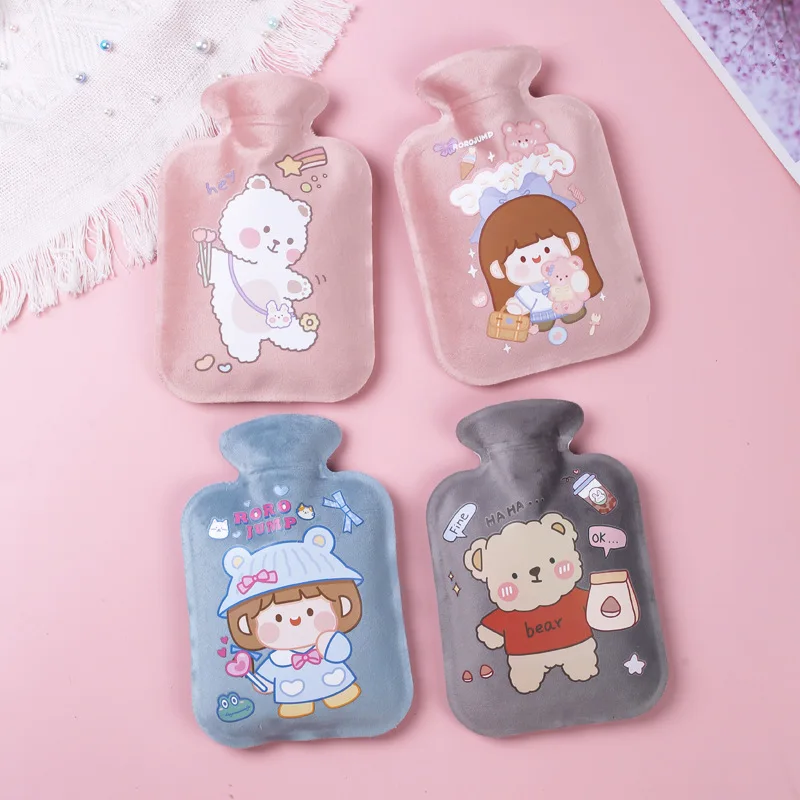 New water injection warm hands hot water bottle cute cartoon hand warmer hot water bottle