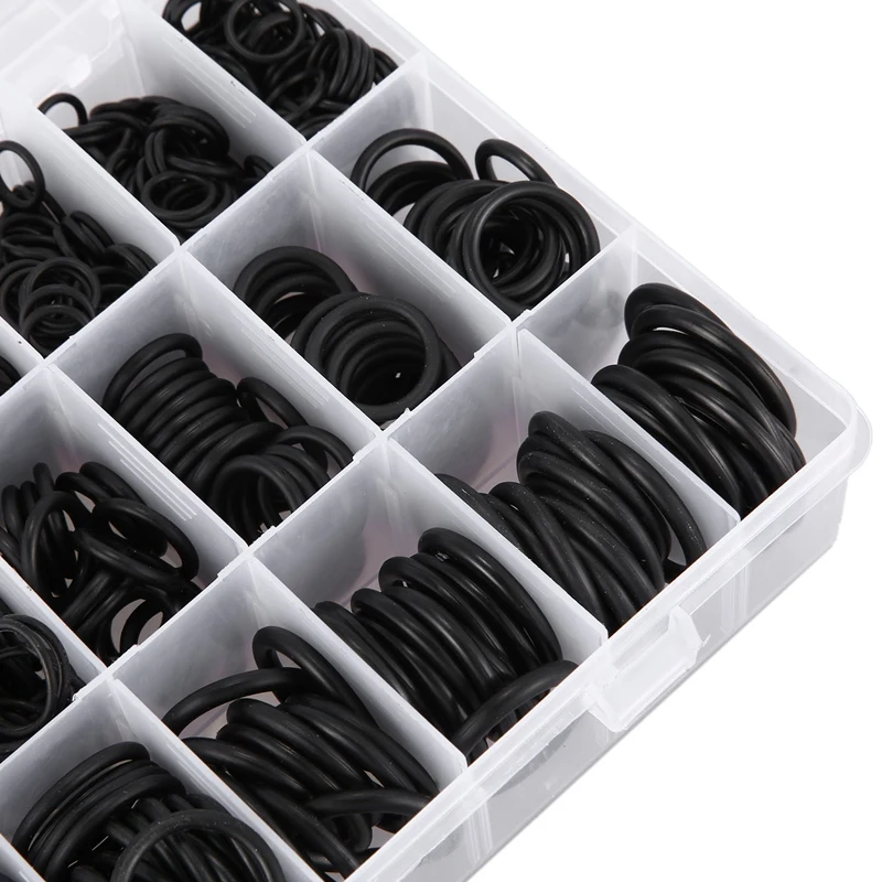 
1200pcs NBR Seal Ring Kit Nitrile Rubber NBR O-Ring Gasket Sealing O Ring for Auto Vehicle and Faucet Repair 