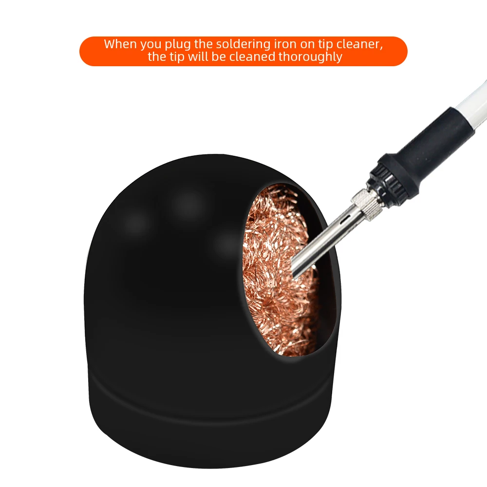 Metal ball shell design brass wire soldering iron tip stand station base cleaner reduces the rate of oxide accumulation