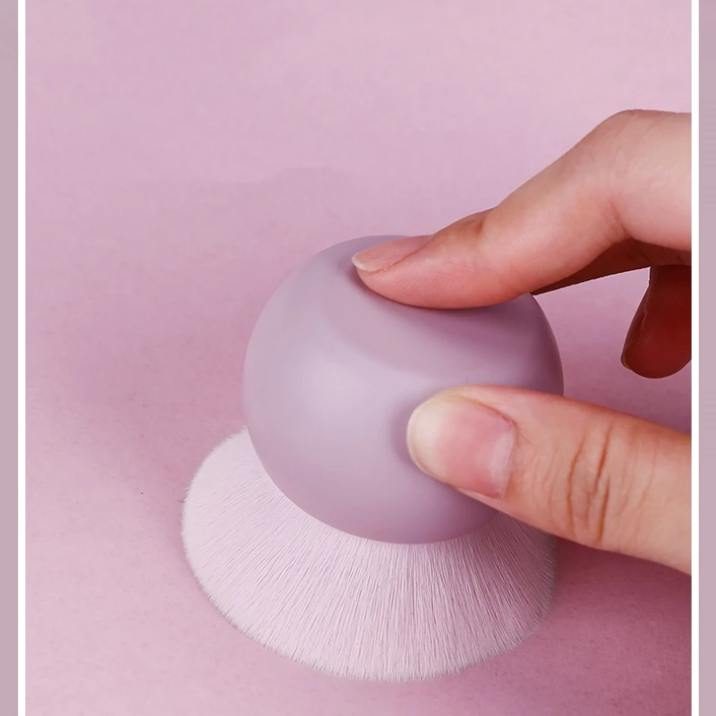 Purple Green Foundation Brush Kabuki Makeup Brushes Premium Synthetic Flat Foundation Kabuki Makeup