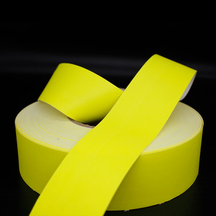 Yellow Orange Red Cotton Aramid Flame Retardant Reflective Fabric Sewing Tapes For Fire Protection