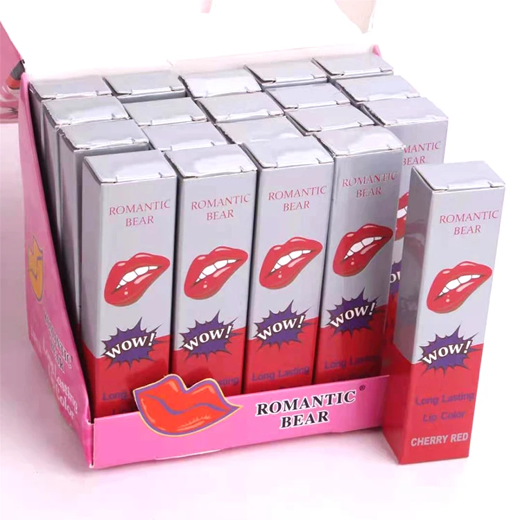 
WOW Romantic Bear 6 colors lip tattoo long lasting Waterproof peel off cute lip gloss 