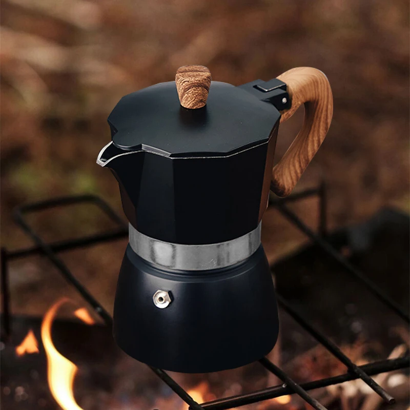 Factory Price Italian Style Aluminum 3-6 Cups Top Coffee Maker Moka Pot For Hotel