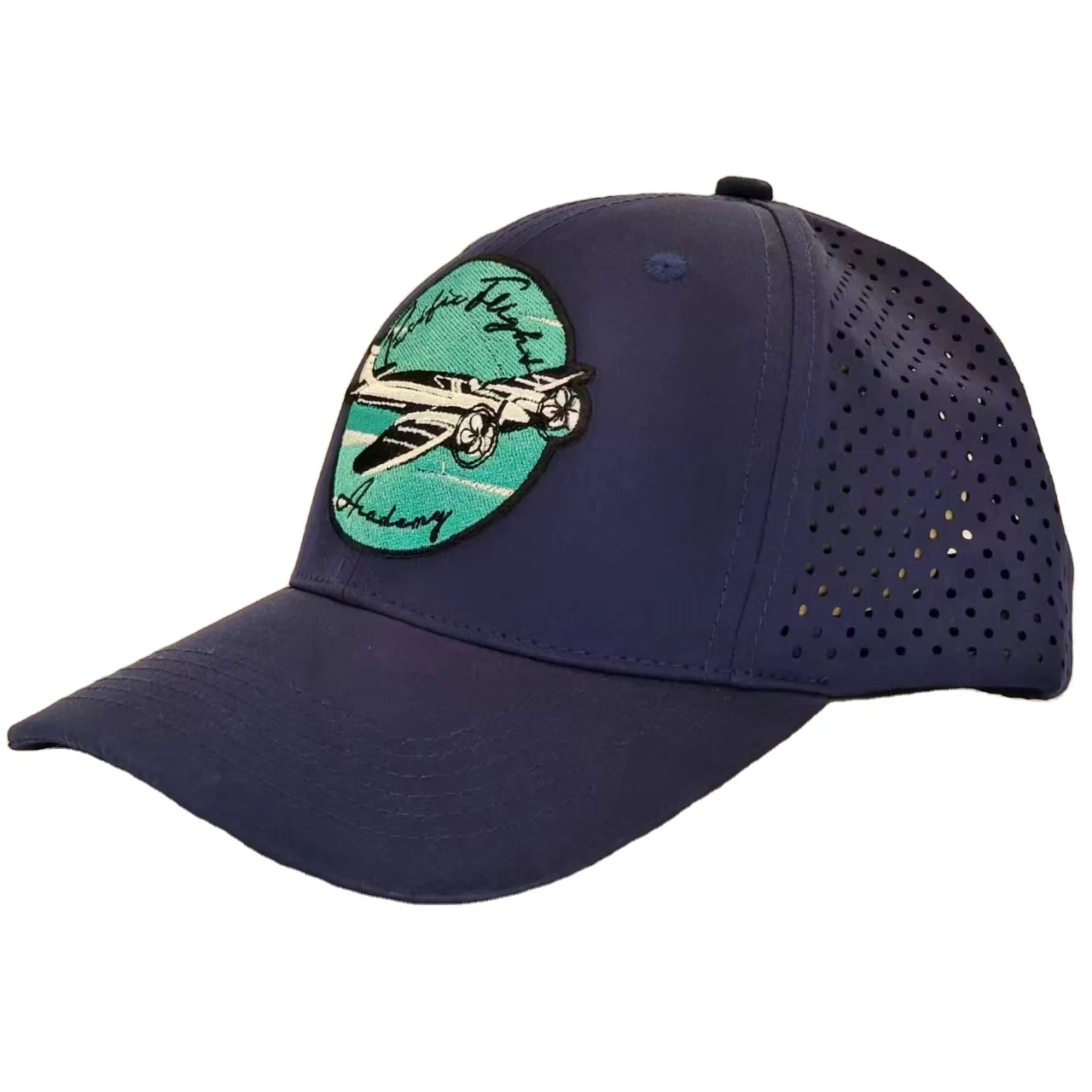 Wholesale Custom 6 Panel laser punched hats embroidery logo Sports hats baseball hats for men and women