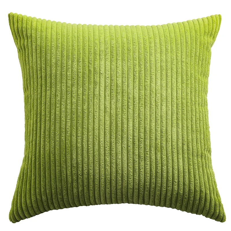 
Comfortable Throw Corner Supersoft Cushion Covers, Couch Sofa Bed Corduroy Corn Striped Pillow Covers/ 