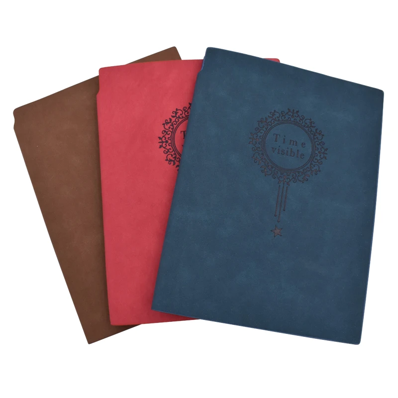 Business and School A5 Spiral Notebook Leather Hardcover with Thermal Binding for Students