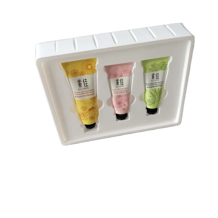 hot blister Customized white color plastic skin care insert packaging tray blister cards