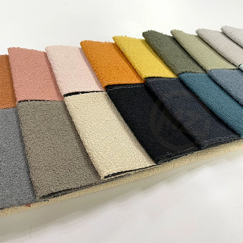 Free Sample 420gsm Upholstery Sofa Fabrics boucle fabric upholstery Textile For Sofas And Furniture