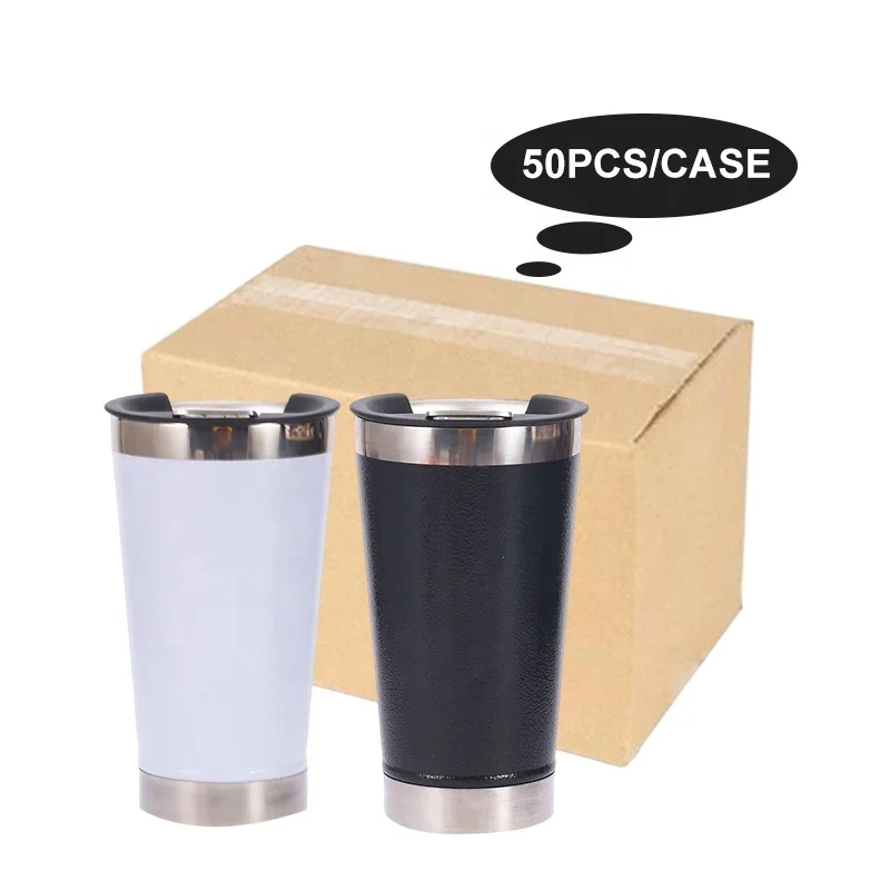 Wholesale Custom Logo Vacuum Thermo 18/8 Stainless Steel Double Wall Stay Chill Cold 16oz Beer Tumbler With Bottle Opener