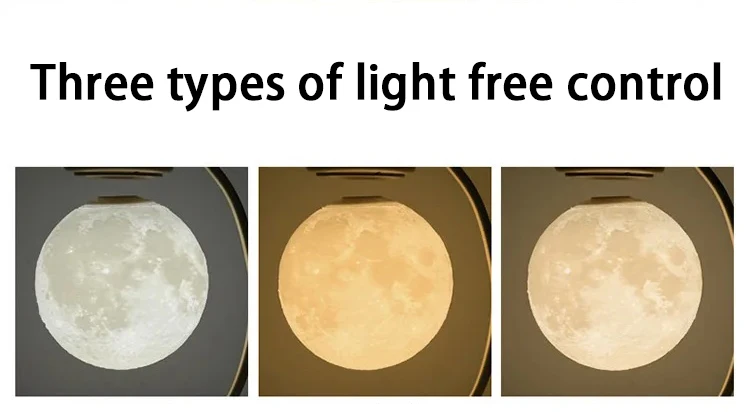 Suspended celestial sphere Lunar lifting table light sensor 3D printed night light birthday gifts