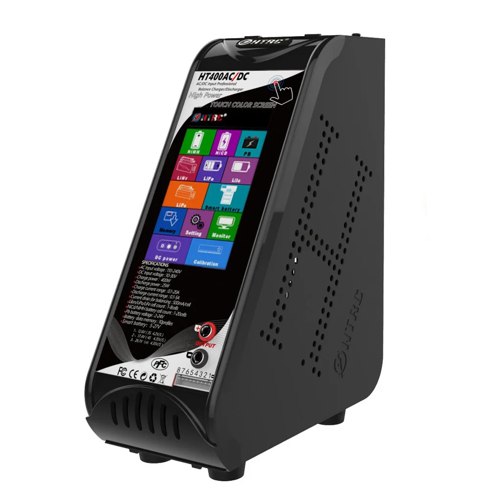 
HT400AC/ DC 400W 20A 1-8cells LiPo LiFe NiMH PB Battery Balance Charger Smart charger With wireless charging 