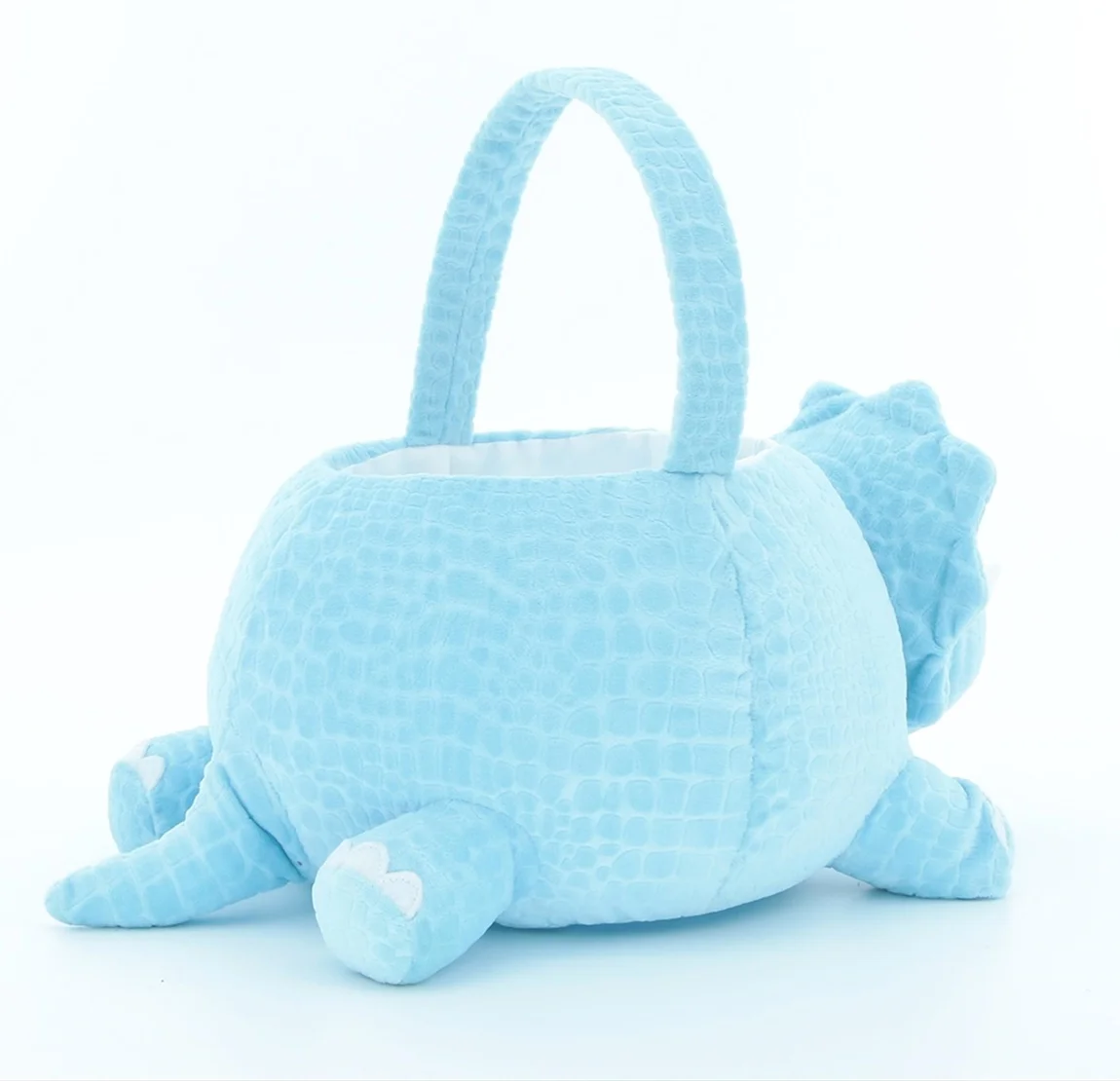 The Industry Wholesale Price Sky Blue Storage Basket For Kids Cute Gift Velvet Embossed Baskets