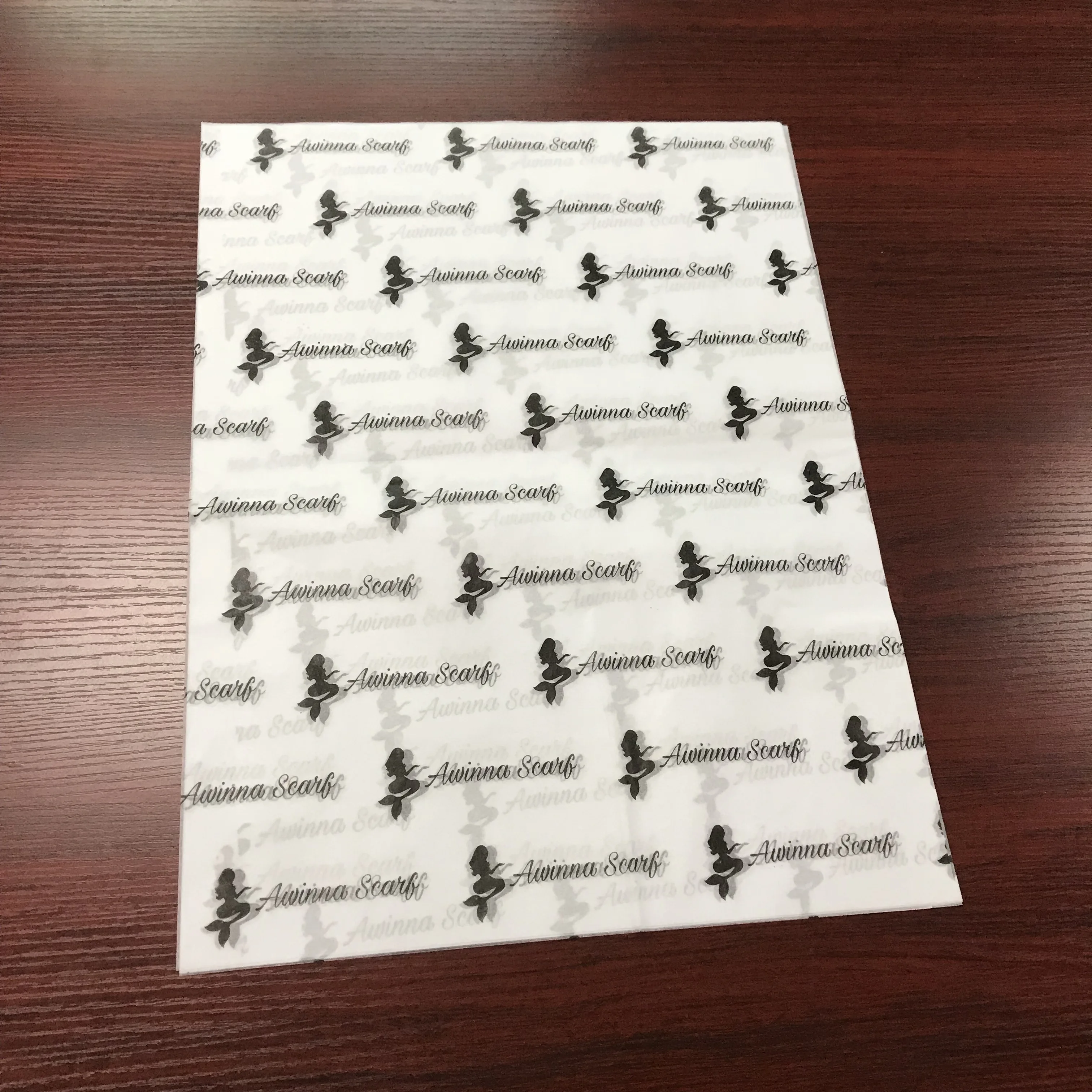 
Luxury custom logo printed black wrapping tissue paper / silk wrapping paper 