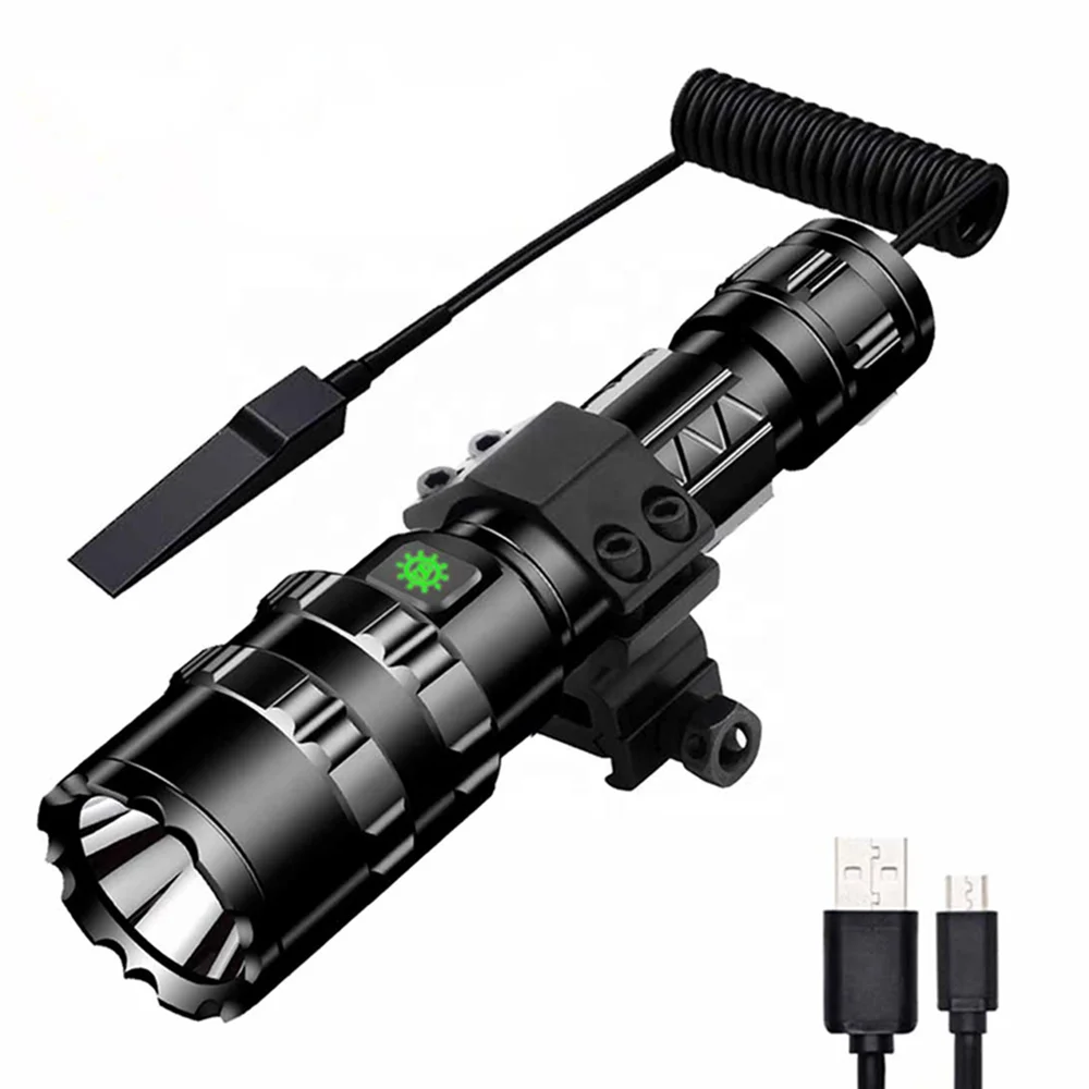 Классический охотничий фонарик на открытом воздухе супер яркий Xm-l2 светодиодный тактический USB перезаряжаемый водонепроницаемый 18650 3 7 В