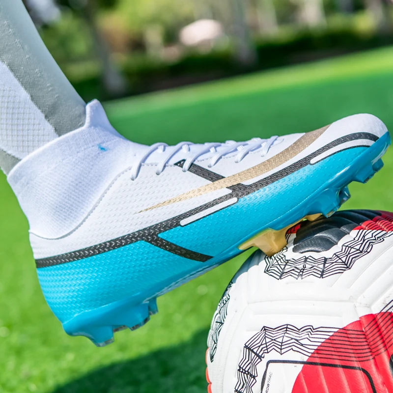 High-top men football shoes youth training student foot boots sports soccer shoes