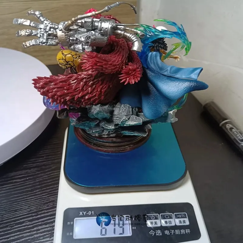 24cm One Pieced LX Ghost Island Anime Fighter Luffy Eustass Kid Law Three Captain GK Navigation King Model Statue Ornament