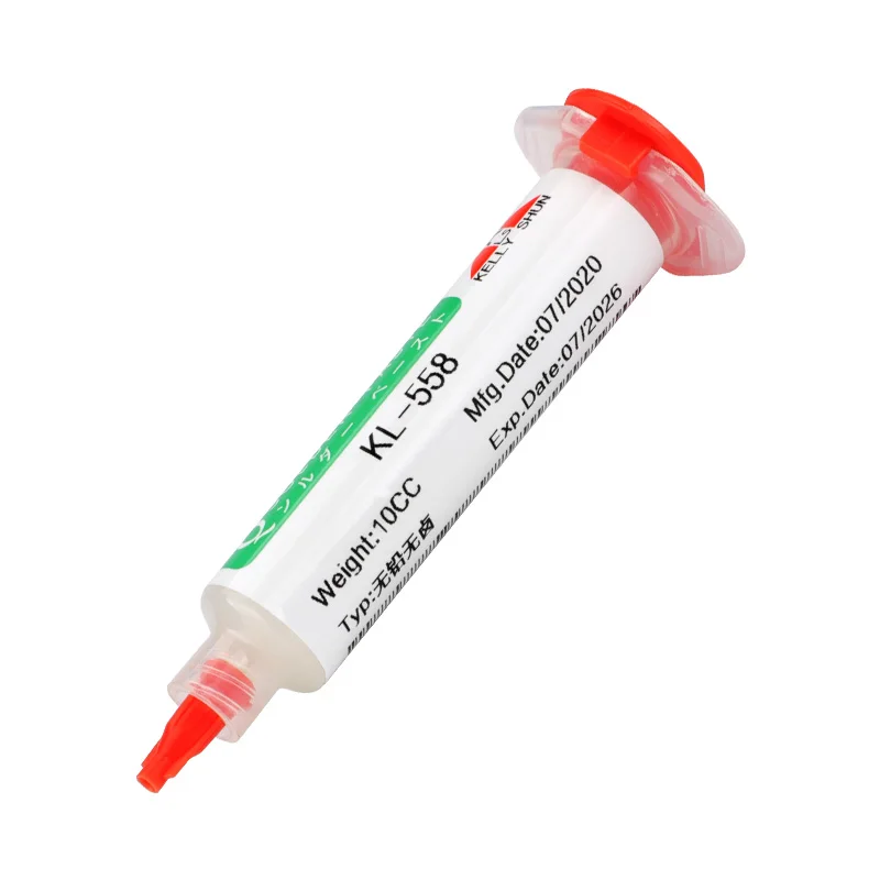 KELLYSHUN KL-558 No Clean Solder Flux 10CC No Clean Soldering Flux Paste For BGA/SMD/Phone Etc.Lead Free Halogen Free Rosin Flux