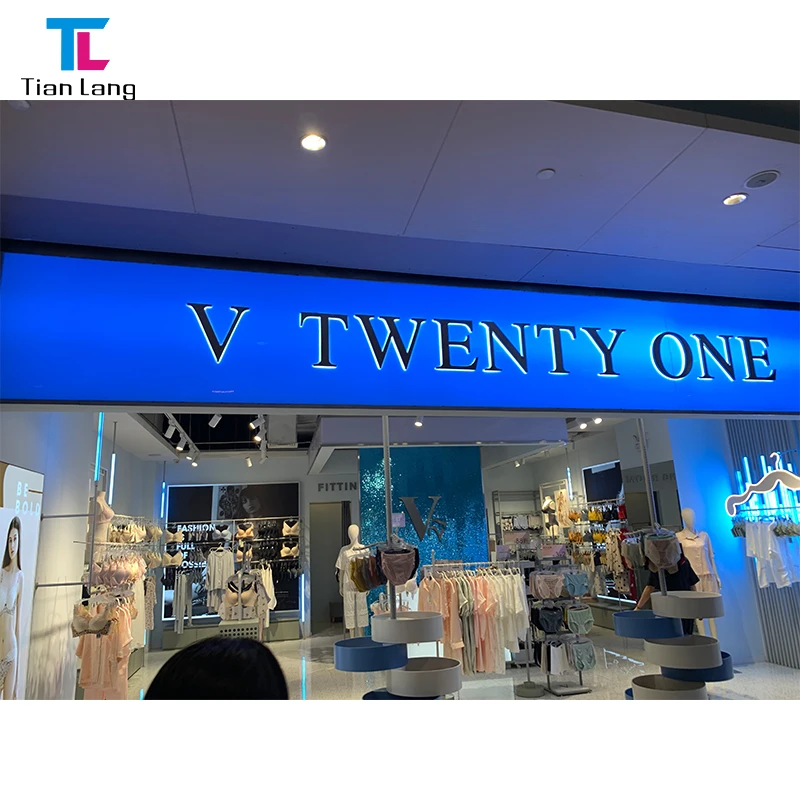 Custom Backlight Logo Shop Decoration 3D Backlit Letters Salon Signs For Business Acrylic Sign
