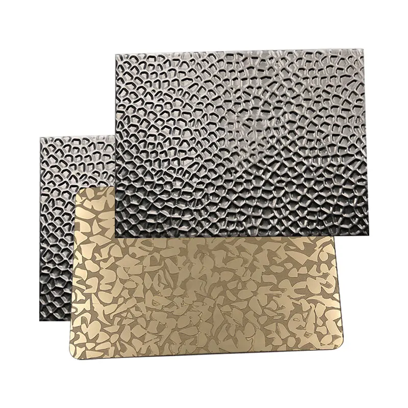 etched press plate for decorative panel 0.3mm 0.4mm 0.5mm mirror color stainless steel decorative sheet metal wall panel price