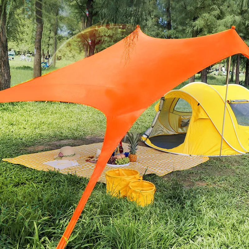 Tent shade beach Peakout 2024 hot sale New Style Portable Premium Outdoor Shade Beach Tent Sun Shelter