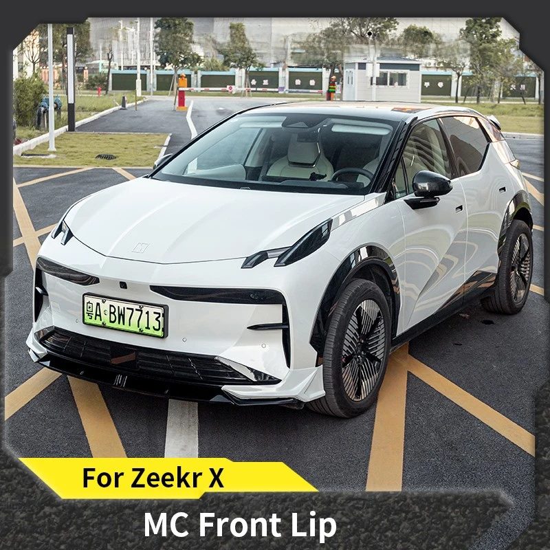 MC Sport Style 3pcs Front Bumper Splitter Lip Spoiler Diffuser Guard Body Kit Cover For Zeekr X 2022 2023 Chinese EV