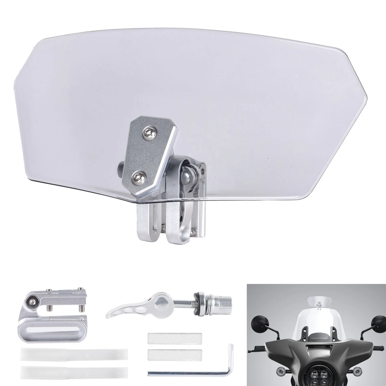 Windscreen Universal Motorcycle Windshield Bike Deflector Wind Motorcycles Accessories For Harley Yamaha Honda Suzuki Kawasaki