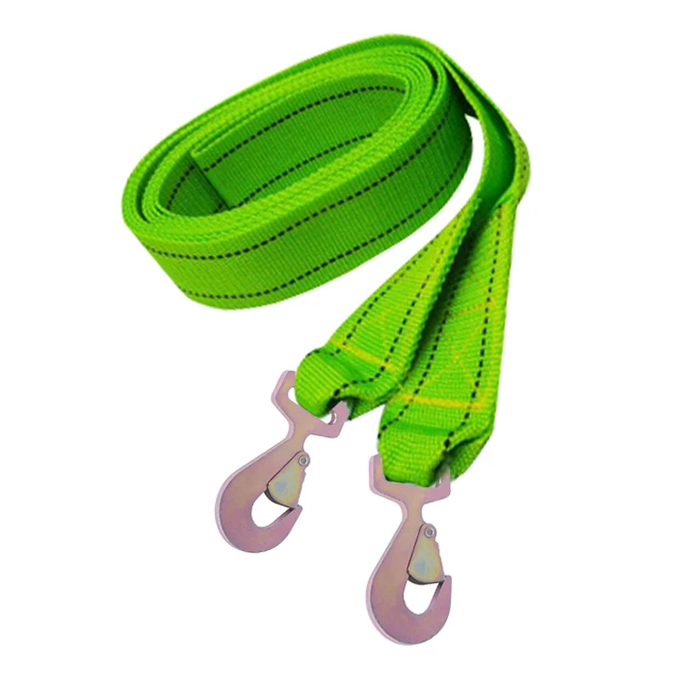 
Hot Customized 3 Meter 2 3 5 Tons Universal Flsorescence Car Boat Trailer Tow Cable Stretch Towing Strap Rope with Metal Hooks 
