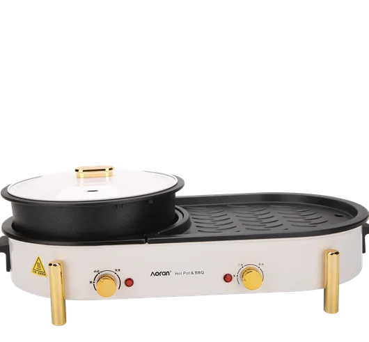 
Professional Indoor Korean hot Pot And Bbq Grill Barbeque 2 In 1 Electric Bbq Grill With Hotpot 