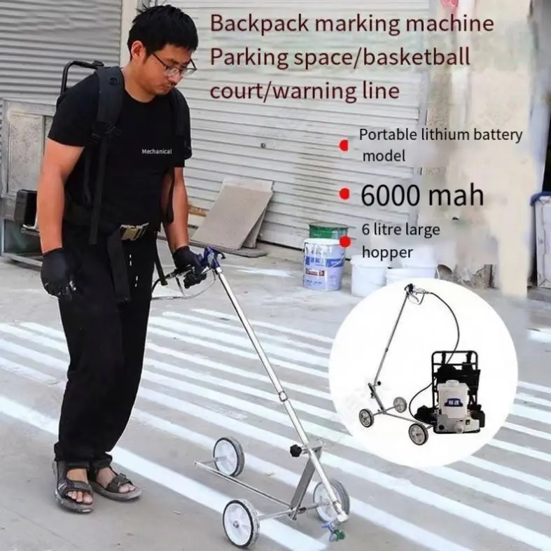 2024 new Parking lot striping machine hand-pushed paint road marking machine FHX-26
