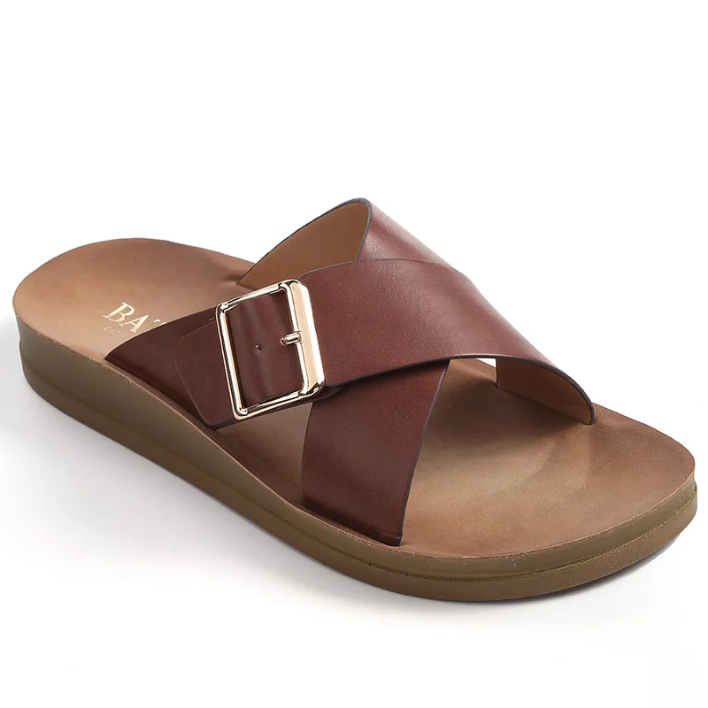 BATATU New Products Women Slippers Hot Selling Brass Buckle Popular China Shoes