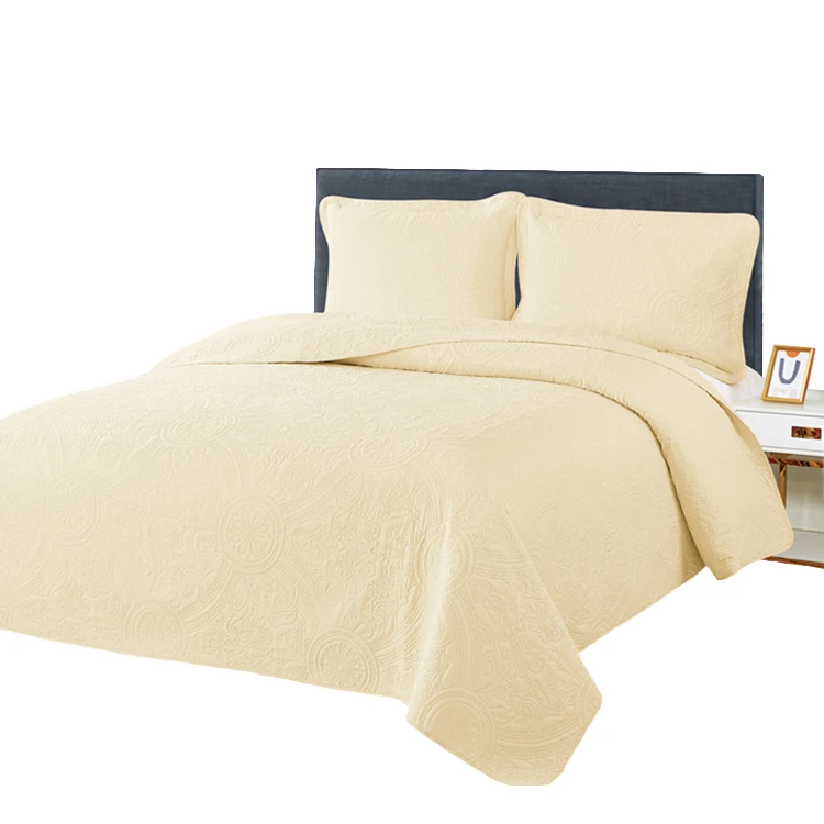
Home Cheap Bedding Set New Design Ultrasonic Cover Quilted Plush Bedspreads 