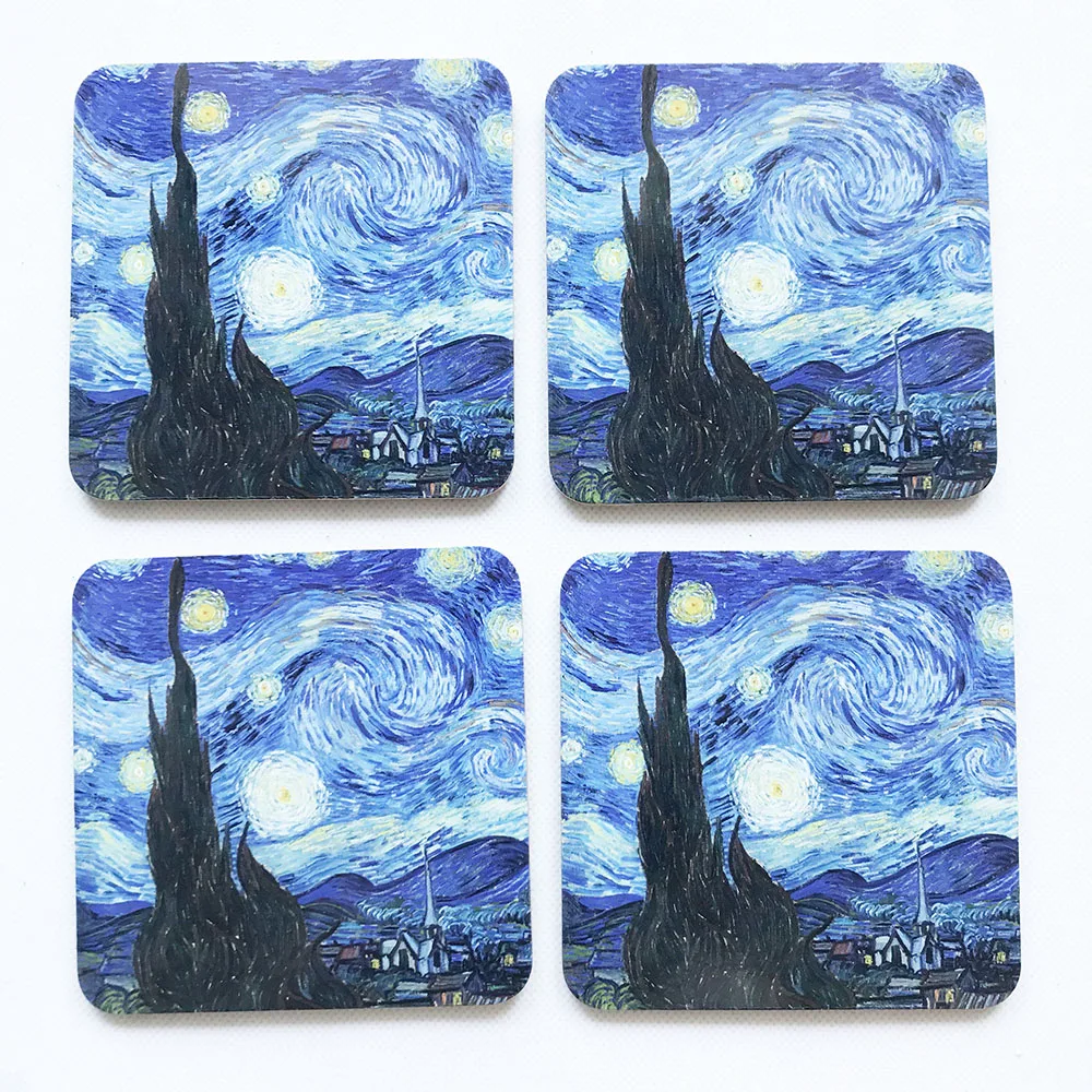 Customised Handmade Eco-Friendly Square Coaster Packaging Heat Resistant for Home Kitchen Decoration