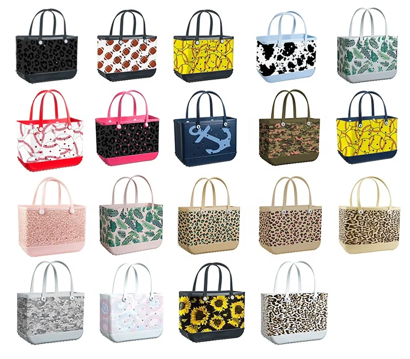 Wholesale Fashion Beach Bogg Bag Totes Beach Bag Waterproof Cheetah Bogg Bag