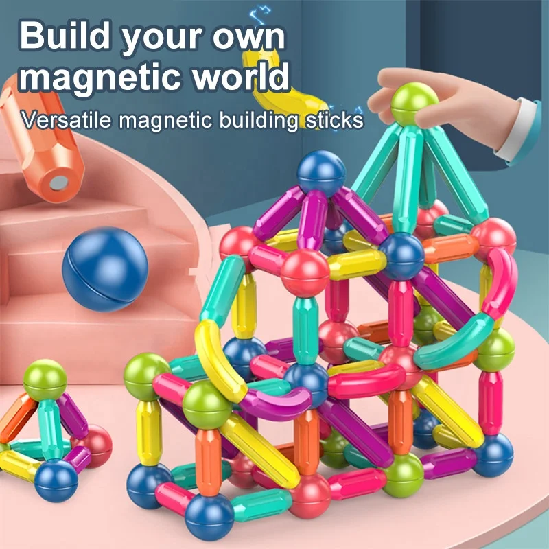 Children Toys Magnetic Stick Educational Toys Early Childhood Education Intelligence Variable Shape Assembling Magnetic Blocks