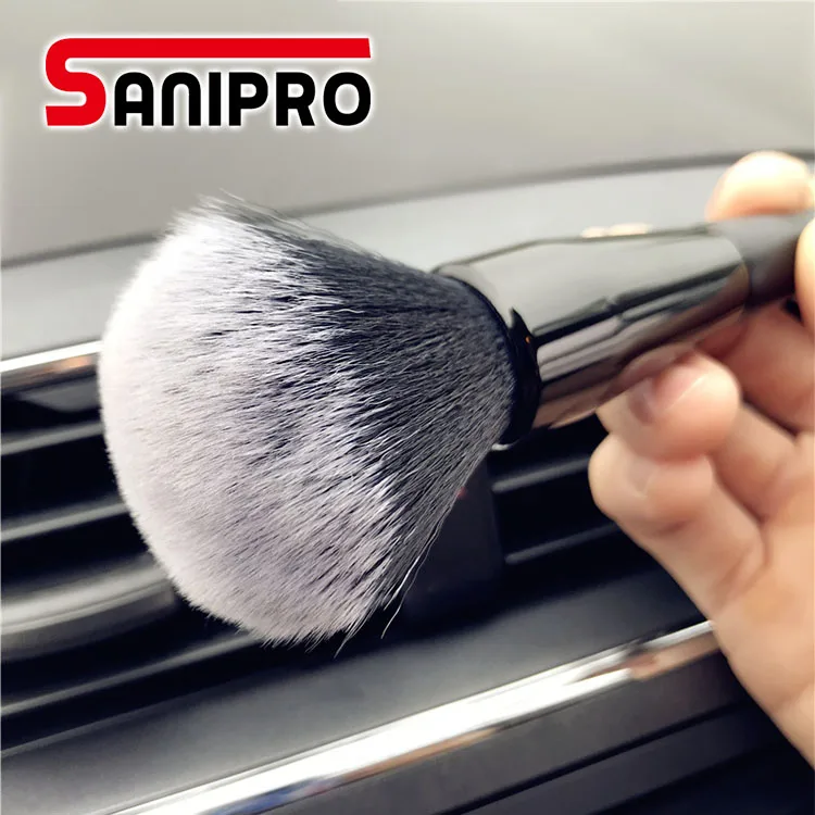 Sanipro 20CM Lengthen Version Super Soft White Hair Cleaning Brush Interior Electrostatic Dust Remove Tools Car Cleaning Brush