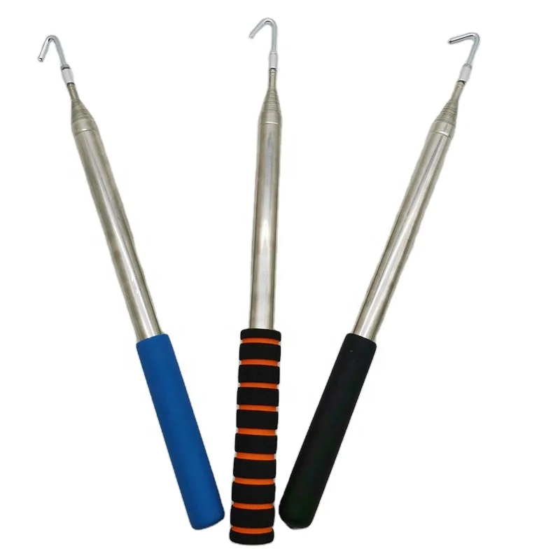 Professional telescopic pole with hooks telescopic pole antenna stainless steel telescopic pole