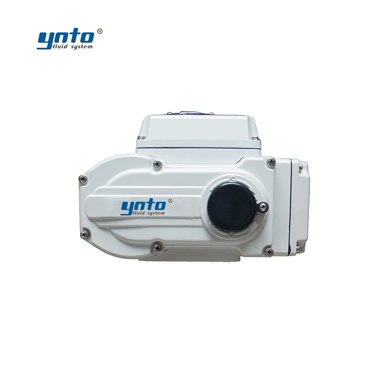YNTO custom size electric actuator AC230V AC110V AC24V DC24V DC12V integrate electric actuator for butterfly ball valve
