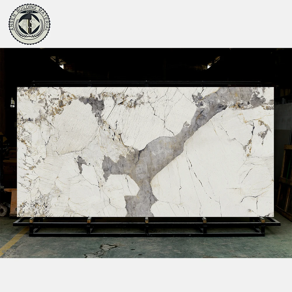 1600*3200*12mm big size sintered stone book match large format pandora sintered stone wall slab