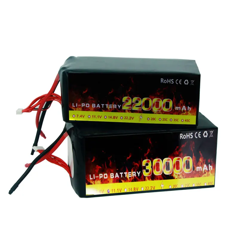 Deep Cycle Solid State Lipo Battery 12S 44.4V 22000MAH 5C FPV Battery Drone Batteries for Agriculture Drone