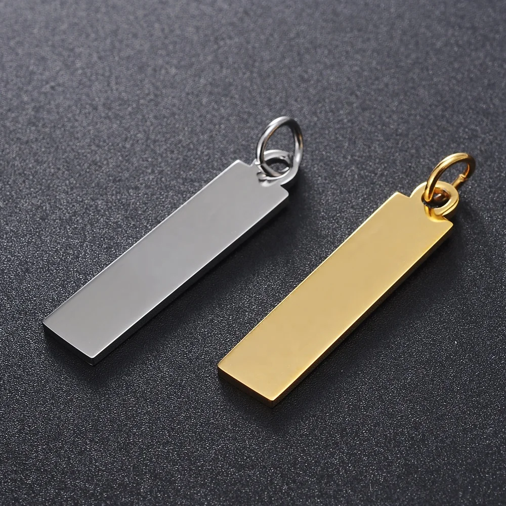 Professional Manufacturer white stainless steel Silver Plated Rose GOLD Color Dog Tag Pendant keyring Charm Necklace Pendants