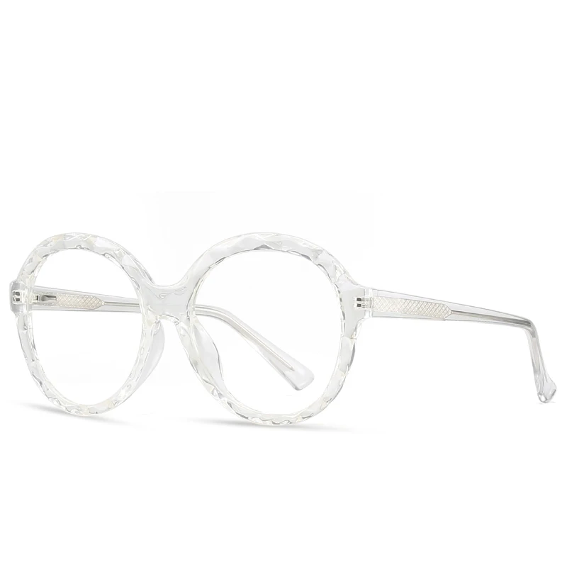 NWOGLSS  2010 Fashion Irregular Mirror Frame Round Lenses Blue Light Blocking Glasses