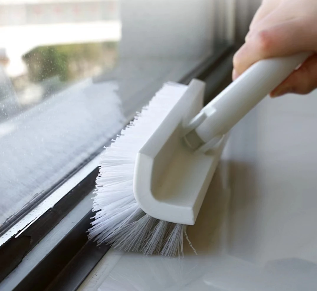 household Double Sided Manual Flooring Brush Sweeper Wall Corner Brooms Rotary Floor Scrubber Stainless Steel Scrub Brush