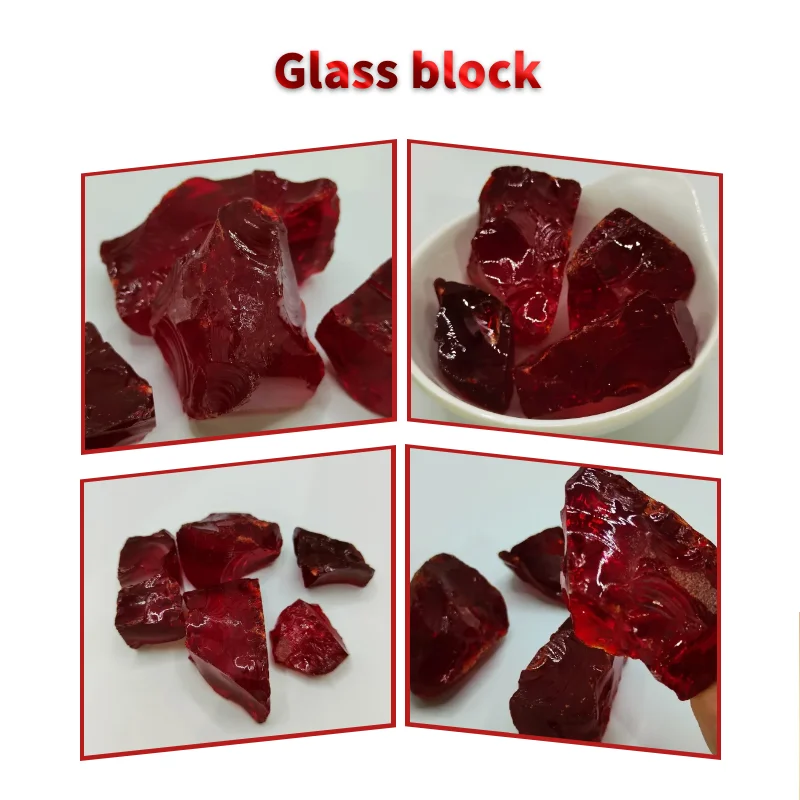 Landscaping Decoration Recycled Coloured Crushed Glass Rock Stone and glass light art for decoration