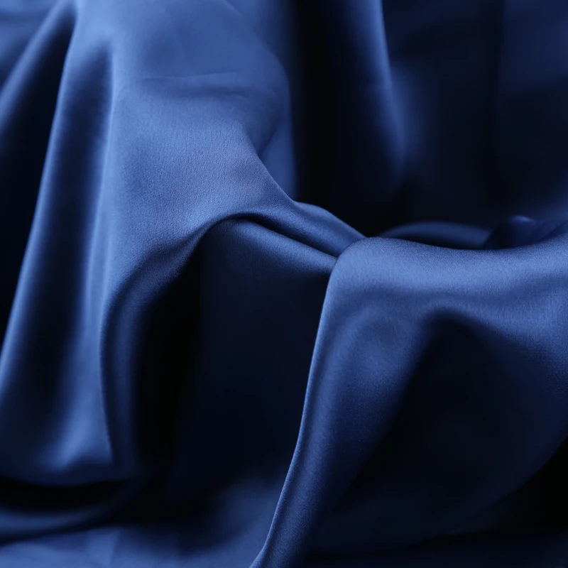 High-end Eco-friendly Elegant Bridal Satin Shiny Smooth Acetate Polyester Fabric for Bridal Dress Evening Gown, Robe