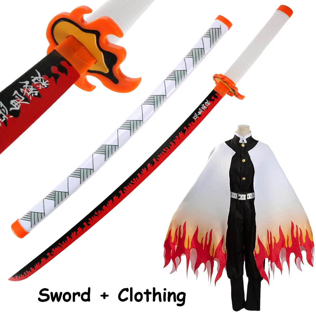 Anime Demon Slayer  Kyoujurou Character Props  Halloween Gift Cosplay Clothing Sword Katanan Prop Sets Kimetsu no Yaiba